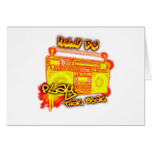 girls guys rap urban dance crunk hip-hop music greeting cards