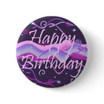 Girl's Happy Birthday Button
