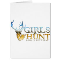 GIRLS HUNT DEER CARDS