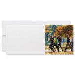 Girls Jogging On an Autumn Day Custom Rack Cards