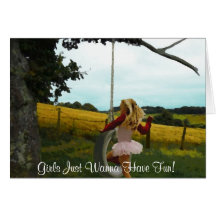 Girls Just Wanna Have Fun Greeting Card