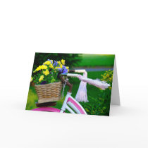 Girls Just Wanna Have Fun, Pink Girls Bicycle Cards