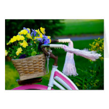 Girls Just Wanna Have Fun, Pink Girls Bicycle Cards