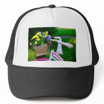 Girls Just Wanna Have Fun, Pink Girls Bicycle Mesh Hats