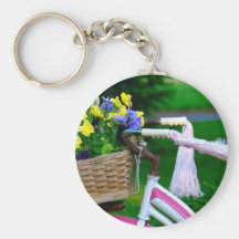 Girls Just Wanna Have Fun, Pink Girls Bicycle Keychain