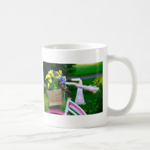 Girls Just Wanna Have Fun, Pink Girls Bicycle Coffee Mug