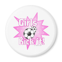 Girls Kick it Fridge Magnet