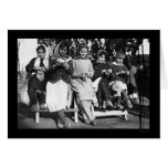 Girls Knitting in Albania 1923 Greeting Card