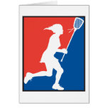 Girl's Lacrosse Greeting Cards