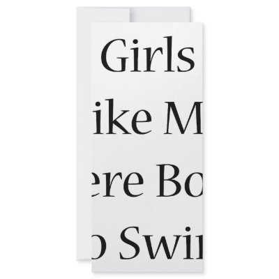 Girls Like Me Were Born To Swim Rack Card Template by Supernova23