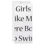 Girls Like Me Were Born To Swim rack cards