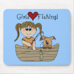 Girls Love Fishing T-shirts and Gifts Mouse Pad