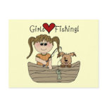 Girls Love Fishing T-shirts and Gifts Postcards