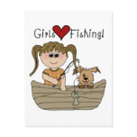 Girls Love Fishing T-shirts and Gifts Post Card