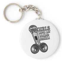 Girls Love My Sound System Dubstep DJay Keychains