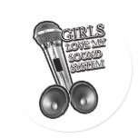 Girls Love My Sound System Dubstep DJay Sticker