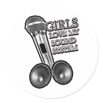 Girls Love My Sound System Dubstep DJay Sticker