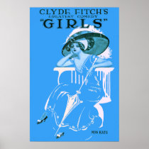 Girls, Miss Kate, Vintage Theatre Poster