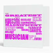 Girls Musicians Birthdays : Pink Greatest Musician Binders