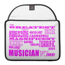 Girls Musicians Birthdays : Pink Greatest Musician Sleeve For MacBook Pro