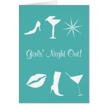 Girls' Night Out! Bachelorette Party Invitation Greeting Cards
