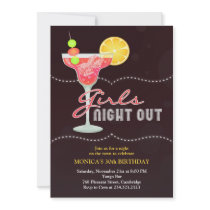 Girls Night Out Birthday Party Invitation
