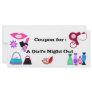 Girl's Night out coupon Customized Rack Card