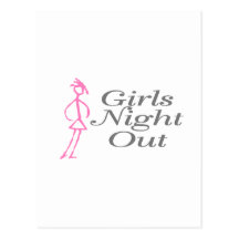 Girls Night Out Girl Postcard