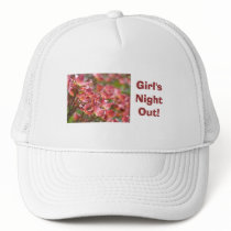 Girl's Night Out! hats White Pink Floral