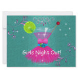 Girls Night OUT Invitations with Dress & Cosmo