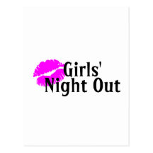 Girls Night Out Lips Postcard