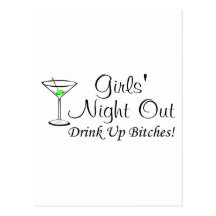 Girls Night Out Martini Post Cards