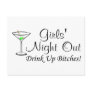 Girls Night Out Martini Postcards