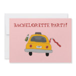 Girls' Night Out Taxi Bachelorette Party Invite invitations