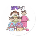 Girl's Night Round Sticker