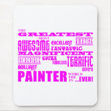 Girls Painters : Pink Greatest Painter Mousepads
