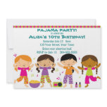 Girls Pajama Party Personalized Announcement