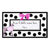 Girl's Paris high fashion calling card Business Card