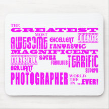 Girls Photographers : Pink Greatest Photographer Mouse Pads