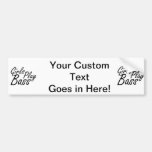 Girls play Bass black text Bumper Stickers