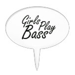 Girls play Bass black text cake picks