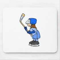 Girls Play Hockey!! mousepads