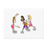 Girls playing basketball