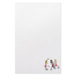 Girls playing basketball stationery design