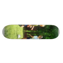 Girls Playing Soccer Skate Deck