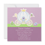 Girl's princess birthday party carriage invitation
