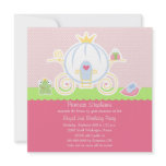 Girl's princess birthday party carriage invitation