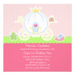 Girl's princess birthday party carriage invitation