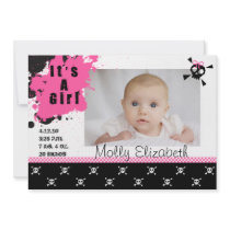 Girl's Punk Rock Birth Announcement