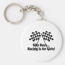 Girls Racing Keychain